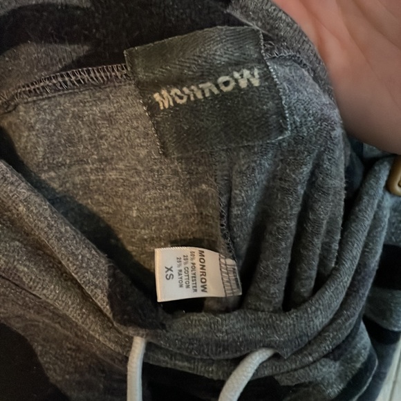 Monrow Camo Print Vintage Sweats in Dark Heather - Picture 8 of 8